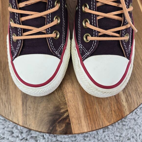 Converse Chuck Taylor All Star Lux Mid Purple Faux Suede Hidden Wedge Sneaker - Picture 7 of 14